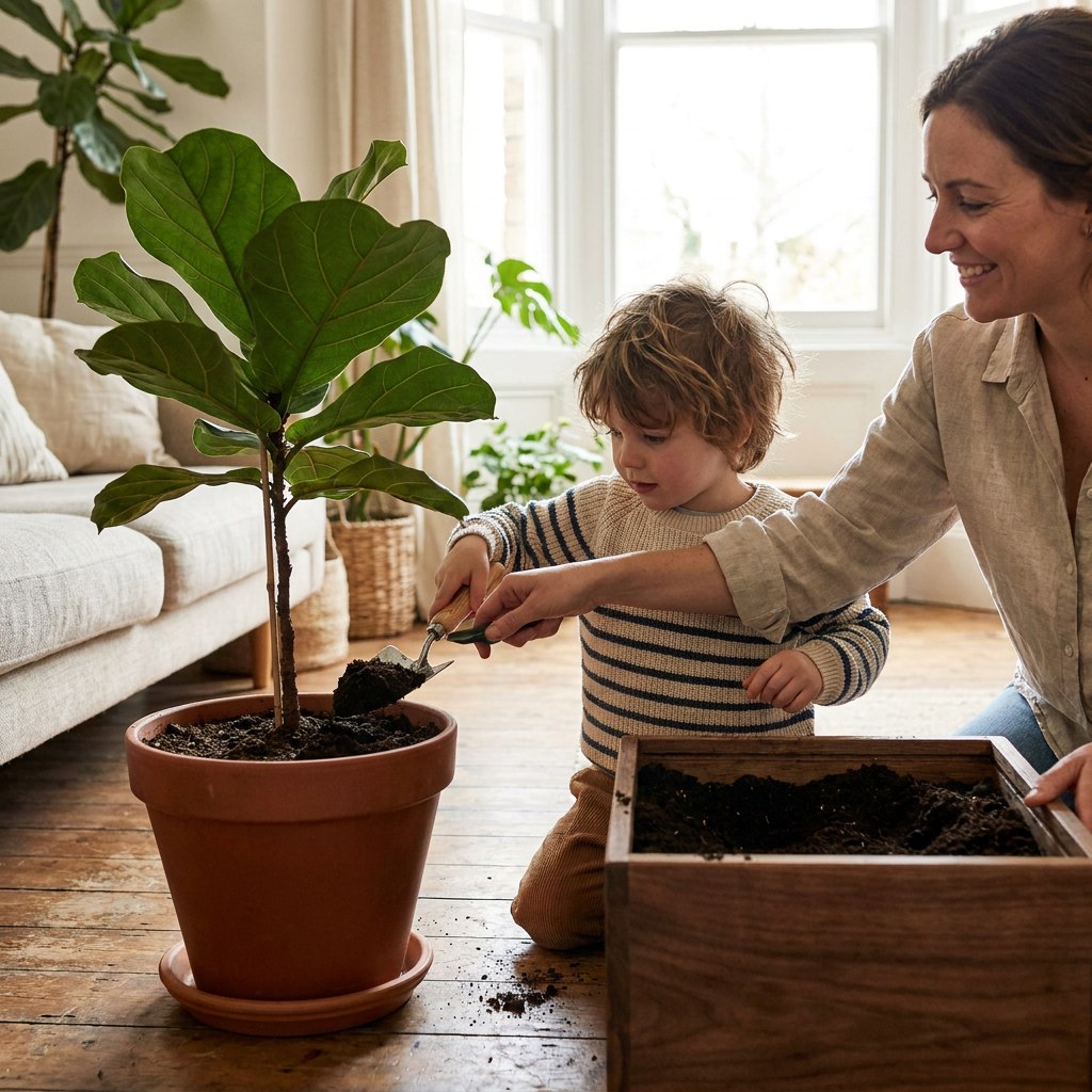 Kind en plant